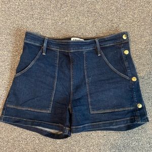 Frame denim high waisted shorts
